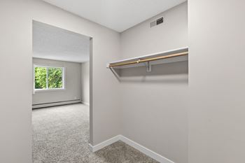 Walk-in closets in select homes